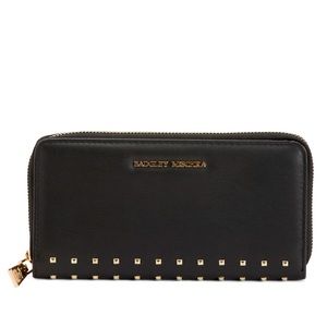 Badgley Mischka Studded Zip Around Wallet